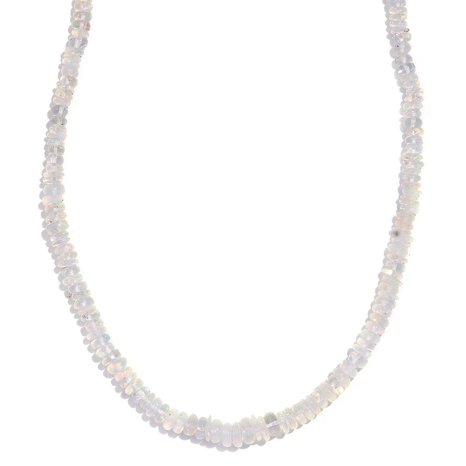 Ethiopian Welo Opal 34.00 ctw Beaded Necklace in Vermeil Yellow Gold Over Sterling Silver 18-20 Inches