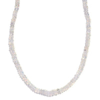 Ethiopian Welo Opal 34.00 ctw Beaded Necklace in Vermeil Yellow Gold Over Sterling Silver 18-20 Inches