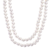 Doorbuster White Shell Pearl Endless Necklace (24 Inches)