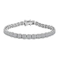 Diamond 4.00 ctw Tennis Bracelet in Rhodium Over Sterling Silver (7.25 In) - Sticky add to cart bar