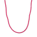 Lab Grown Ruby 75.00 ctw Beaded Necklace in Stainless Steel 18-20 Inches - Sticky add to cart bar