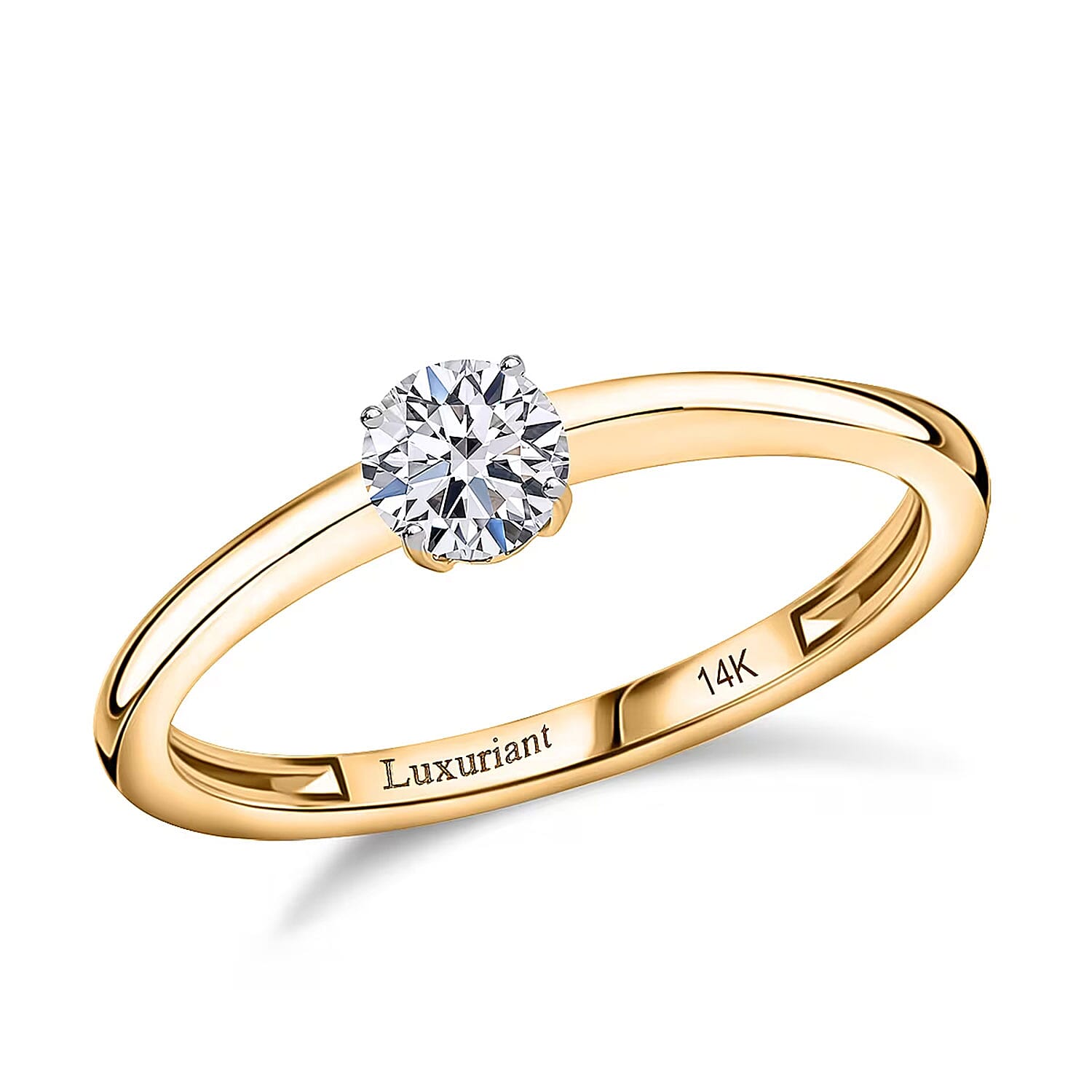 14K Yellow Gold Luxuriant Lab Grown Diamond (G, VS) Ring (Size 10.0) (Del. in 12-15 Days) 0.50 ctw