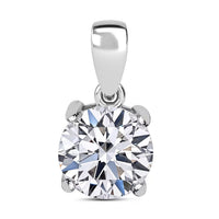 14K White Gold Luxuriant Lab Grown Diamond (G, VS) Pendant (Del. in 12-15 Days) 2.00 ctw