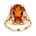 Premium Santa Ana Madeira Citrine Ethereal Leaf Ring in 18K Vermeil YG Over Sterling Silver (Size 7.0) 8.85 ctw - Sticky add to cart bar
