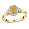 Certified & Appraised Luxoro 10K Yellow Gold AAA Madagascar Yellow Sapphire, Diamond (I2) (0.21 cts) Ring (Size 5.0) 1.31 ctw - Sticky add to cart bar