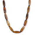 Agate 350.00 ctw Barrel and Beaded Necklace in Stainless Steel 18-20 Inches - Sticky add to cart bar