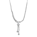 Diamond Knotted Necklace (18 Inches) in Rhodium Over Sterling Silver 2.75 ctw - Sticky add to cart bar