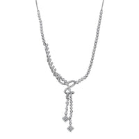 Diamond Knotted Necklace (18 Inches) in Rhodium Over Sterling Silver 2.75 ctw