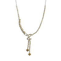 Diamond Knotted Necklace (18 Inches) in Rhodium Over Sterling Silver 2.75 ctw
