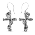 Bali Legacy Sterling Silver Tulang Naga Chain Dragon Cross Earrings 5.90 Grams - Sticky add to cart bar
