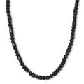 Shungite 90.00 ctw Beaded Necklace in Rhodium Over Sterling Silver 20 Inches - Sticky add to cart bar