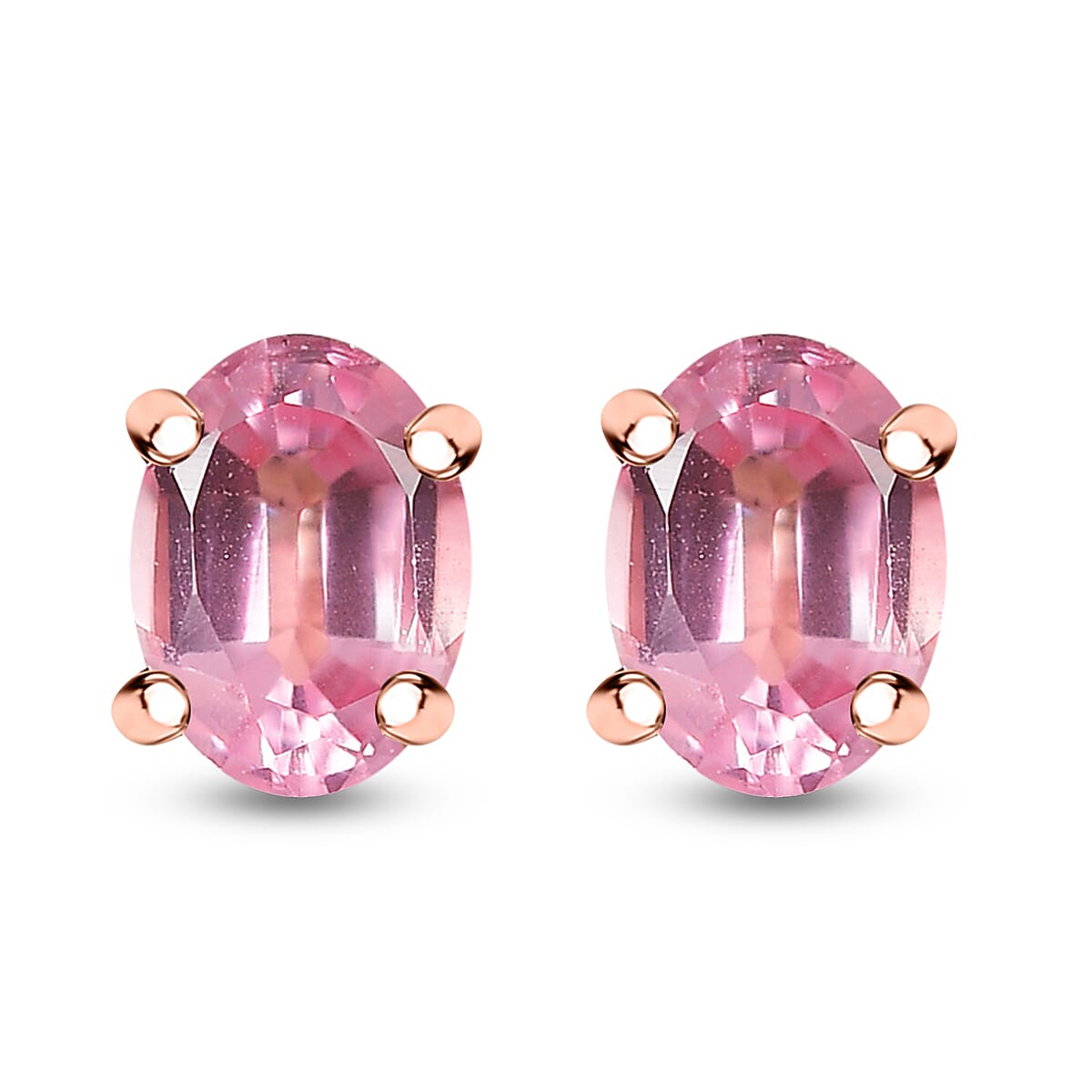 Mahenge Spinel Earrings in 18K Vermeil RG Over Sterling Silver 0.40 ctw