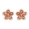 D'Joy Uncut Natural Pink Diamond 0.10 ctw Earrings in 18K Vermeil Rose Gold Over Sterling Silver - Sticky add to cart bar