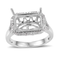Luxoro 10K White Gold White Diamond (I3) Solitaire Ring (Size 7.0) 0.30 ctw