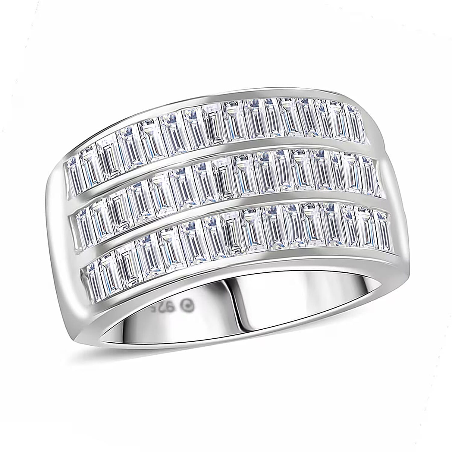 Luxuriant Lab Grown Diamond Ring in Sterling Silver (Size 7.0) 1.05 ctw