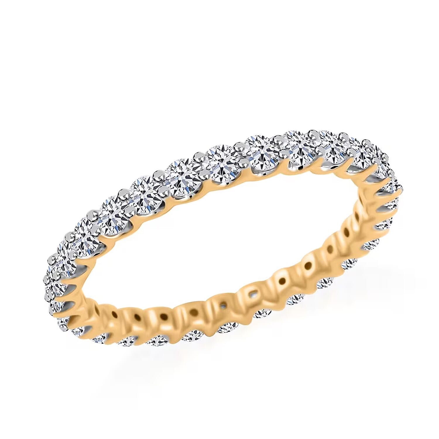 NY Closeout 14K Yellow Gold Luxuriant Lab Grown Diamond Ring (Size 7.0) 1.25 ctw