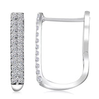 Luxuriant Lab Grown Diamond G SI 1.30 ctw Latch Back Earrings in Sterling Silver