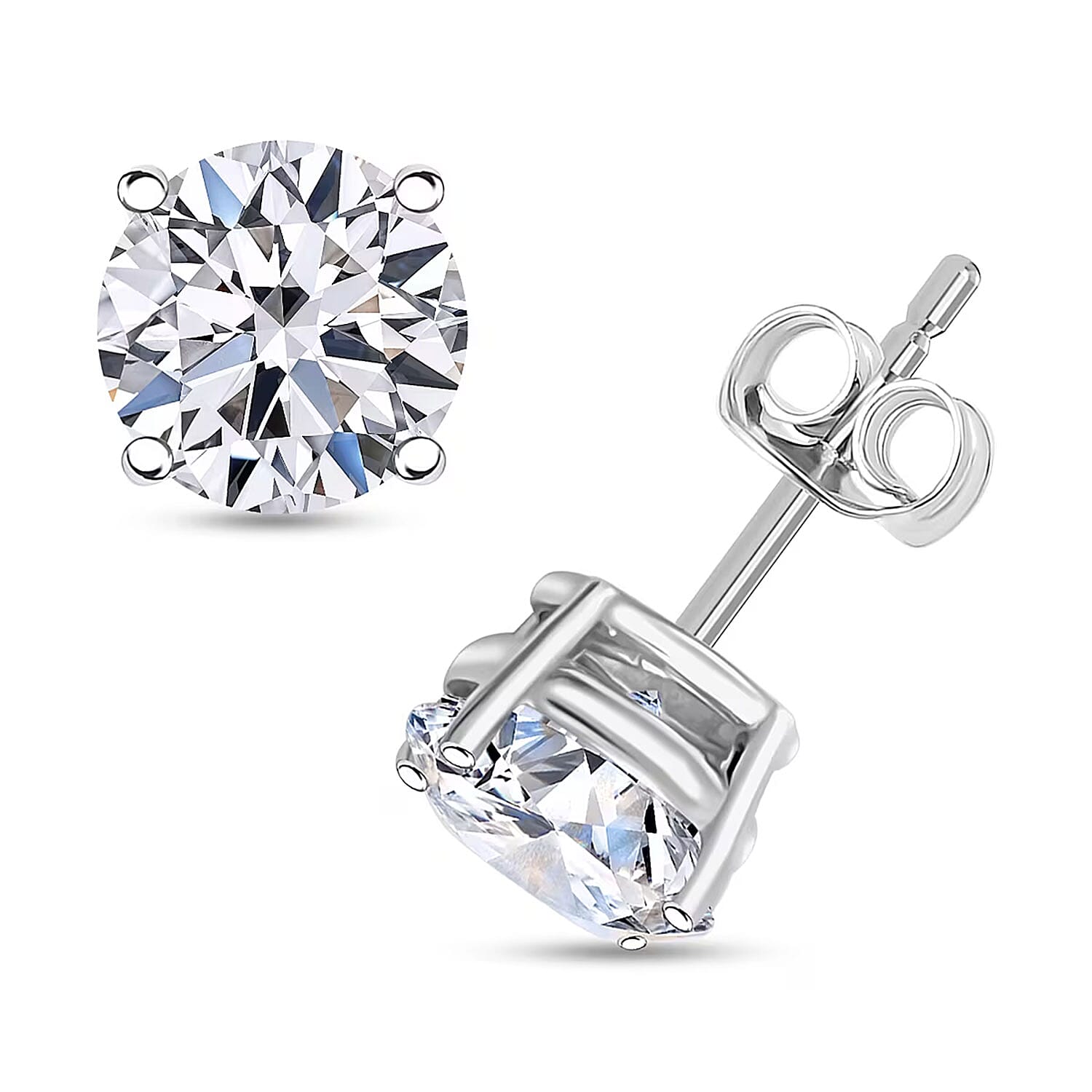 Luxuriant Lab Grown Diamond G VS 2.50 ctw Stud Earrings in 14K White Gold