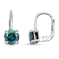 Luxuriant Lab Grown Blue Diamond (IR) 2.00 ctw Earrings in 14K White Gold - Sticky add to cart bar