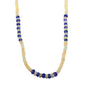 AAA Tanzanite and Ethiopian Welo Opal 50.00 ctw Necklace in Rhodium Over Sterling Silver 18 Inches - Sticky add to cart bar