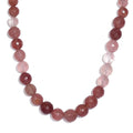 Tanzanian Natronite 280.00 ctw Beaded Necklace in Rhodium Over Sterling Silver 18 Inches - Sticky add to cart bar