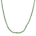 Tsavorite Garnet Beaded 30 ctw Necklace 18 Inches in Rhodium Over Sterling Silver - Sticky add to cart bar