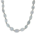Mangoro Aquamarine 130.00 ctw Necklace in Rhodium Over Sterling Silver 18 Inches - Sticky add to cart bar