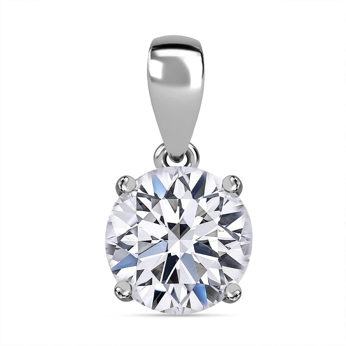 14K White Gold Luxuriant Lab Grown Diamond (G, VS) Pendant (Del. in 12-15 Days) 3.00 ctw