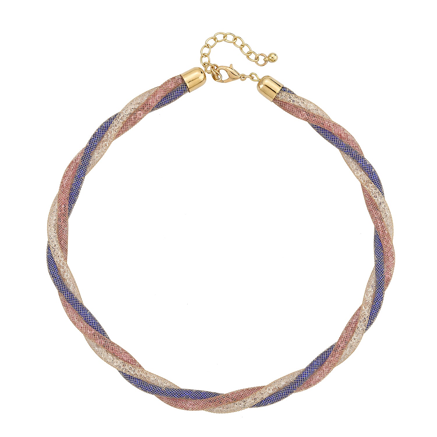 Doorbuster Multi Color Austrian Crystal Necklace 19.5-21.5 Inches in Goldtone