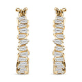 Doorbuster White Zircon 3.60 ctw Earrings in 18K Vermeil YG Over Sterling Silver - Sticky add to cart bar