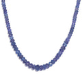Tanzanite Beaded 110 ctw Necklace 18 Inches in Rhodium Over Sterling Silver - Sticky add to cart bar
