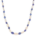 Tanzanite and Ethiopian Welo Opal 98.00 ctw Beaded Necklace in 18K Yellow Gold Over Sterling Silver 18-20 Inches - Sticky add to cart bar