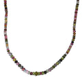 Multi-Tourmaline Beaded 58 ctw Necklace 18 Inches in Rhodium Over Sterling Silver - Sticky add to cart bar