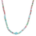 Multi Opal 65.00 ctw Beaded Necklace in Stainless Steel 18 Inches - Sticky add to cart bar