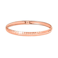 Doorbuster 18K RG Over Sterling Silver Bangle Bracelet (7.25 in) (4.60 g)