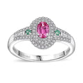 Luxoro 10K White Gold AAA Mahenge Spinel, Boyaca Colombian Emerald and Diamond (G-H, I2) (0.42 cts) Ring (Size 10.0) 1.00 ctw - Sticky add to cart bar