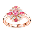 Mahenge Spinel, Diamond (0.25 cts) Ring in 18K Vermeil RG Over Sterling Silver (Size 10.0) 0.90 ctw - Sticky add to cart bar