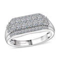 Luxuriant Lab Grown Diamond (E-F, VS) Ring in Rhodium Over Sterling Silver (Size 10.0) 1.10 ctw - Sticky add to cart bar