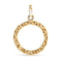 TLV 18K YG Over Sterling Silver Circle Pendant (4.10 g) - Sticky add to cart bar