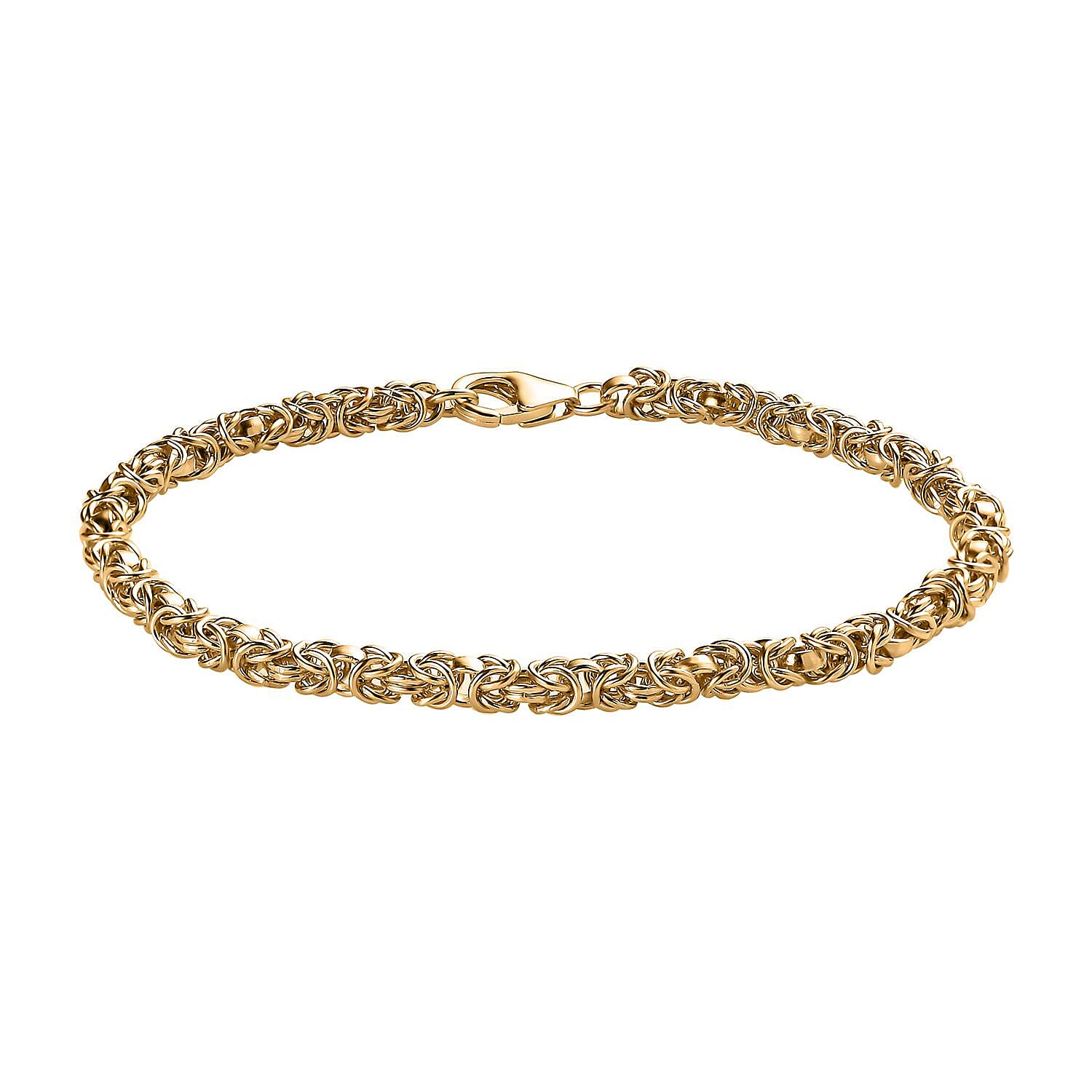 Bracelet in 18K Yellow Gold Over Sterling Silver 9.50 Grams