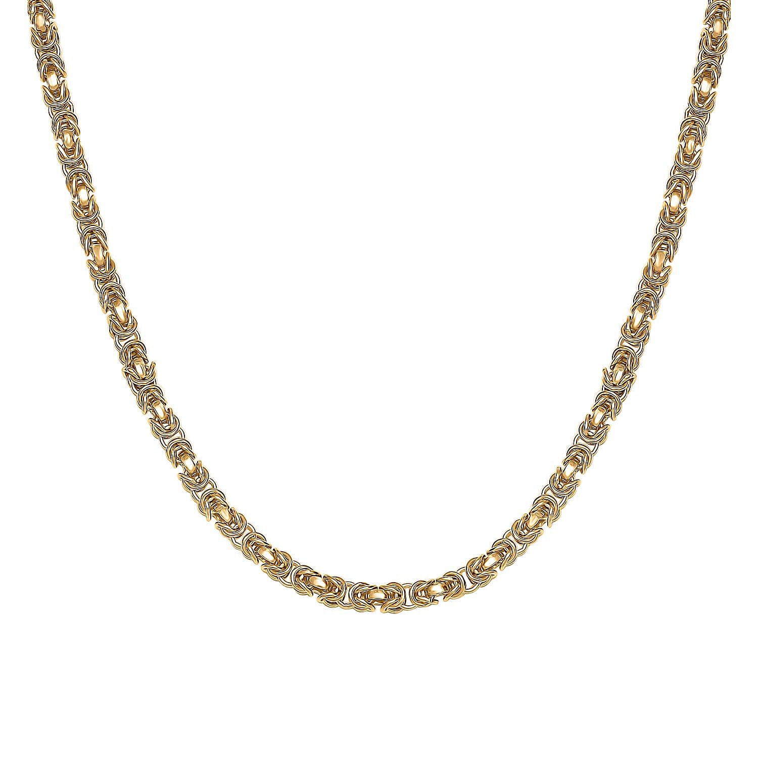Link Necklace in 18K Yellow Gold Over Sterling Silver 20 Inches 31 Grams