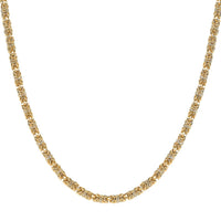 Byzantine Link Necklace in 22K Vermeil Yellow Gold Over Sterling Silver 21.8 Grams