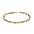 Byzantine Link Bracelet in 22K Vermeil Yellow Gold Over Sterling Silver (7.25 In) 8.2 Grams - Sticky add to cart bar