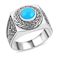 Bali Legacy Sleeping Beauty Turquoise Ring in Sterling Silver (Size 10.0) 1.15 ctw