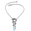 Sleeping Beauty Turquoise  Necklace (Size - 18)  Sterling Silver 2.23 ctw ,  Silver Wt. 28.5 g - Sticky add to cart bar