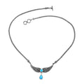 Bali Legacy Sleeping Beauty Turquoise 2.50 ctw Wings Necklace 20 Inches in Sterling Silver - Sticky add to cart bar