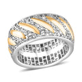 Filigree Ring in 14K YG and Rhodium Over Sterling Silver (Size 10.0) 3.15 Grams - Sticky add to cart bar