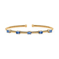 Doorbuster Luxoro 10K Yellow Gold AAA Montepuez Ruby Bangle Bracelet (7.25 In) (6.90 g) 3.00 ctw - Sticky add to cart bar