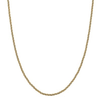 Twist Small Round Hug Chain Necklace in 14K Yellow Gold Over Sterling Silver 7 Grams 20 Inches