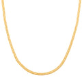 Wave Edge Blade Chain Necklace in 14K Yellow Gold Over Sterling Silver 7.30 Grams 20 Inches - Sticky add to cart bar